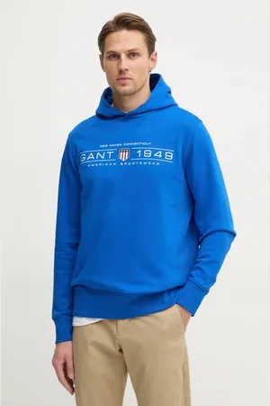 GANT Bluza męska kolor z kapturem z nadrukiem 2044014
