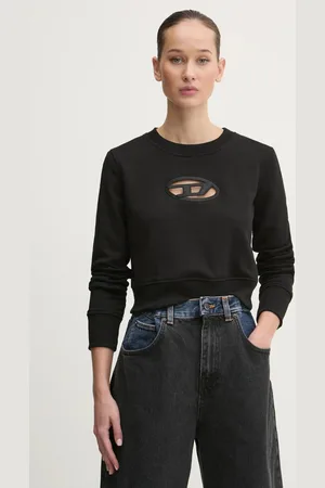Diesel Bluza F-SLIMMY-OD SWEAT-SHIRT damska kolor z aplikacją A09931.0GRAC