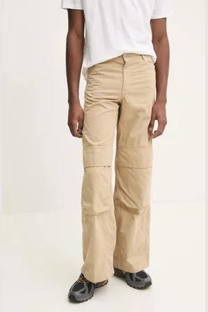 Hugo Blue Spodnie bawełniane kolor szerokie high waist 50530833