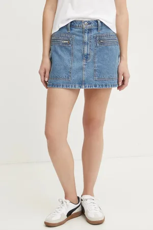 Abercrombie & Fitch Spódnica jeansowa kolor mini prosta KI143-4346