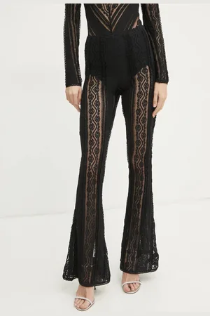 CHARO RUIZ IBIZA Spodnie Eana damskie kolor dzwony high waist 255501