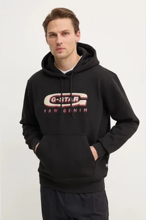 G-Star Bluza męska kolor z kapturem z nadrukiem D26347-D733