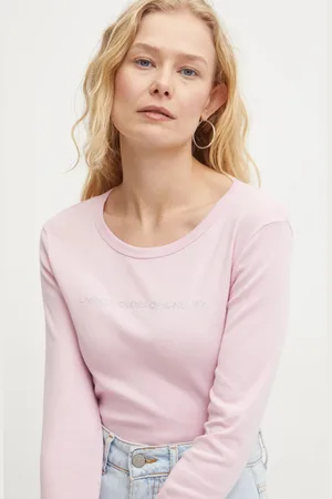 Benetton Longsleeve bawełniany kolor 3GA2E16G0