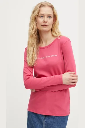 Benetton Longsleeve bawełniany kolor 3GA2E16G0