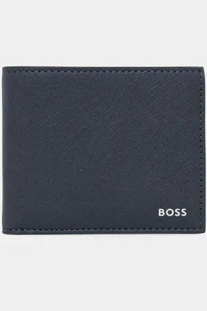 HUGO BOSS Portfel skórzany męski kolor granatowy 50536710