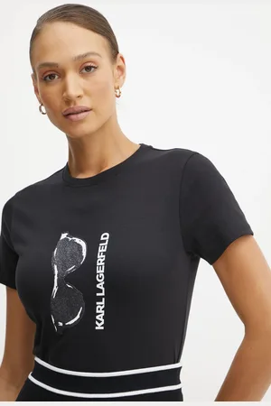 Karl Lagerfeld T-shirt bawełniany damski kolor A1W17122