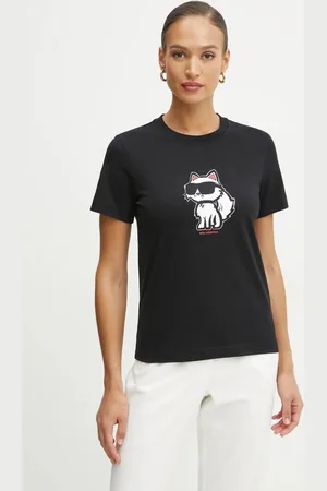 Karl Lagerfeld T-shirt bawełniany damski kolor A1W17128