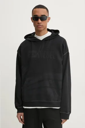 Diesel Bluza S-BOXT-HOOD-R9 SWEAT-SHIRT męska kolor z kapturem z nadrukiem A16429.0LJBT