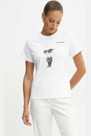 Karl Lagerfeld T-shirt bawełniany damski kolor A1W17130