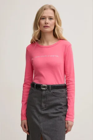 Benetton Longsleeve bawełniany kolor 3GA2E16G0