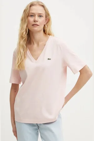 Lacoste T-shirt bawełniany damski kolor TF7300