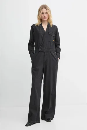 G-Star Kombinezon jeansowy kolor bawełniany z dekoltem w szpic D25317-D540