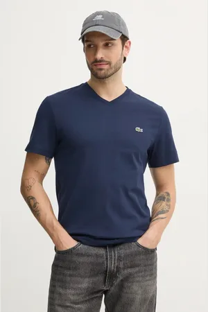 Lacoste T-shirt bawełniany męski kolor gładki TH5077