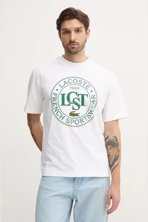 Lacoste T-shirt bawełniany męski kolor z nadrukiem TH2753