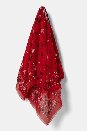 Zadig & Voltaire Chusta bawełniana kolor wzorzysta OWSC01499