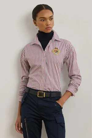 Ralph Lauren Koszula bawełniana damska kolor relaxed z kołnierzykiem klasycznym 200962945