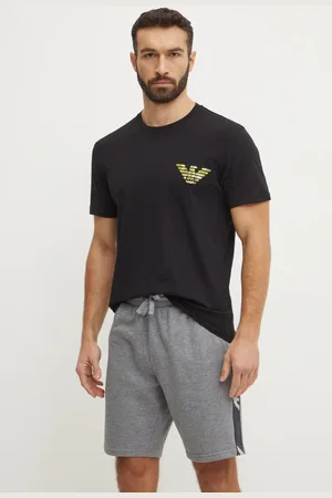Emporio Armani T-shirt plażowy bawełniany kolor z nadrukiem EM000574 AF12349