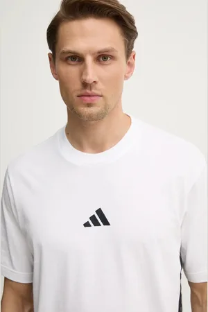 adidas T-shirt bawełniany Essentials męski kolor z aplikacją JE6388