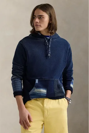 Ralph Lauren Bluza bawełniana męska kolor z kapturem gładka 710958243