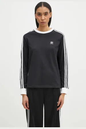adidas Longsleeve bawełniany 3-Stripes kolor JC5774