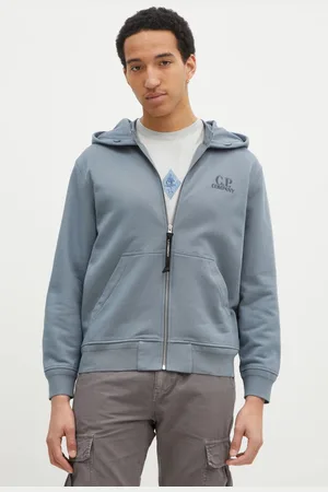 C.P. Company Bluza bawełniana męska kolor z kapturem z aplikacją 18CMSS044A005086W