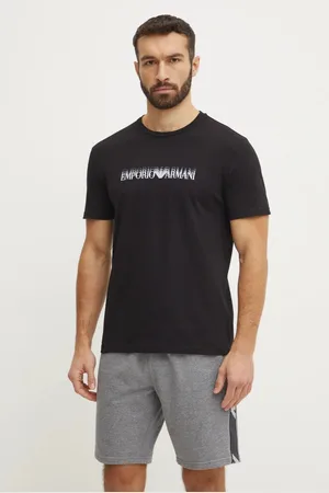 Emporio Armani T-shirt plażowy bawełniany kolor z nadrukiem EM000574 AF12349