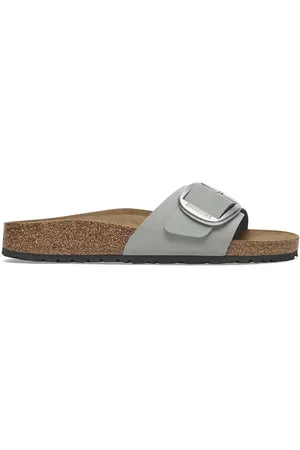 Birkenstock Klapki nubukowe Madrid Big Buckle kolor 1029293
