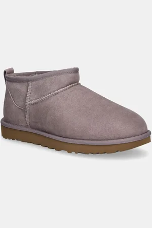 UGG śniegowce zamszowe Classic Ultra Mini kolor 1116109-SGRP