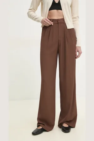 ANSWEAR Lab spodnie damskie kolor proste high waist