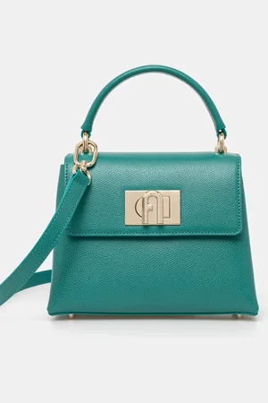 Furla Torebka skórzana kolor zielony WB00109 ARE000 D7D00