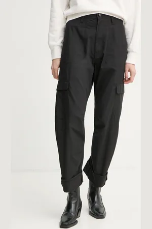 G-Star Spodnie bawełniane kolor fason cargo high waist D26030-C973