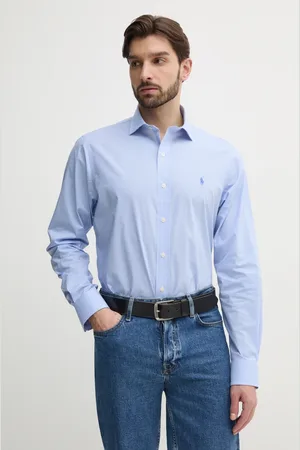 Ralph Lauren Koszula bawełniana męska kolor regular z kołnierzykiem włoskim 712969006