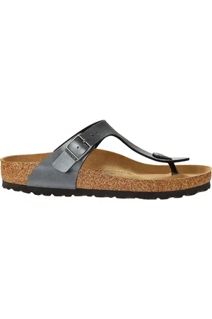 Birkenstock Japonki Gizeh Metallic damskie kolor na płaskim obcasie 1021428