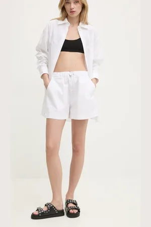 Moschino Szorty damskie kolor gładkie high waist 0304 3224