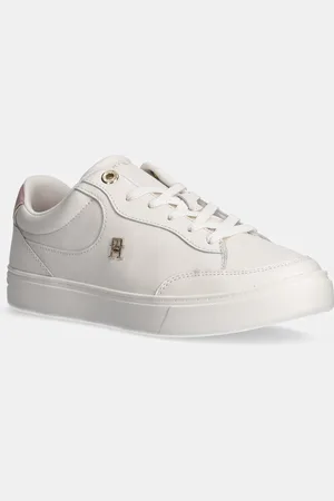 Tommy Hilfiger Sneakersy skórzane ESSENTIAL CHIC COURT SNEAKER kolor biały FW0FW08322