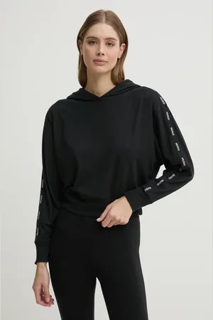 HUGO BOSS Bluza lounge kolor z kapturem z aplikacją 50531703