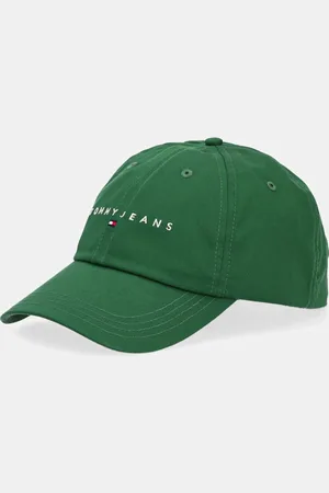 Tommy Hilfiger Czapka z daszkiem bawełniana 0 kolor brązowy z aplikacją AM0AM12958