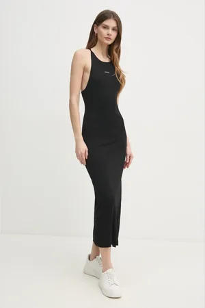 Calvin Klein Sukienka kolor maxi prosta J20J225296