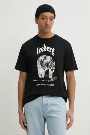 Iceberg T-shirt bawełniany męski kolor z nadrukiem F025 6307