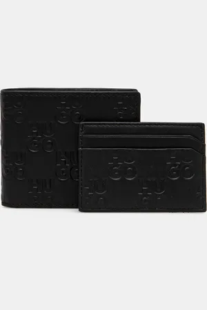 HUGO BOSS Portfel i etui na karty skórzane kolor 50536041