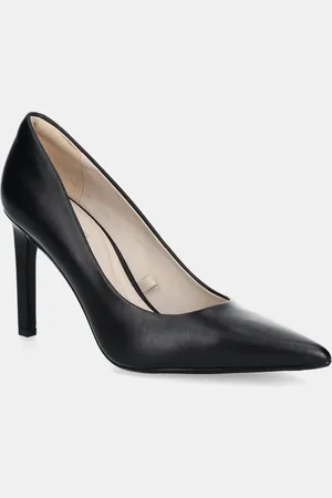 Calvin Klein Szpilki skórzane HEEL PUMP 90 - LTH kolor HW0HW02336