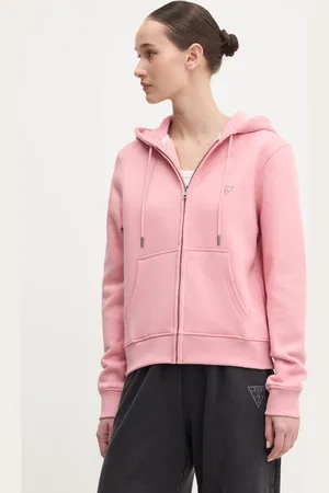 Guess Bluza damska kolor z kapturem gładka W4YQ03 KC811