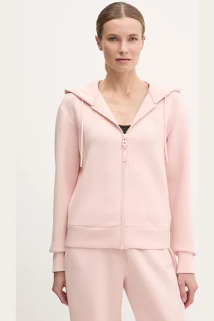 Guess Bluza ALLIE damska kolor z kapturem z nadrukiem V3RQ11 K7UW2