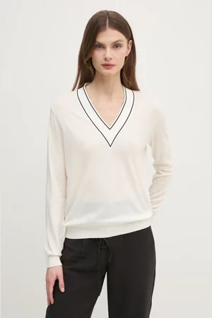 Mos Mosh Sweter wełniany damski kolor lekki 168690