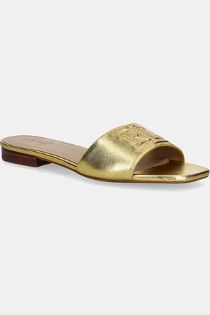 Ralph Lauren Klapki skórzane Everley Sld damskie kolor 802970531002