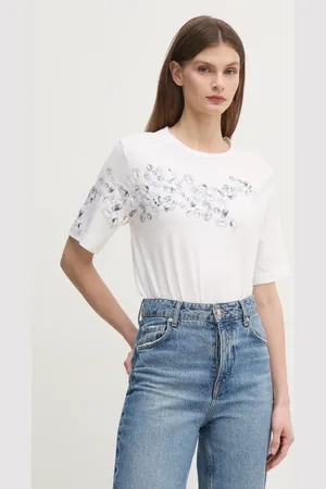 Sisley T-shirt bawełniany damski kolor 3096L106T