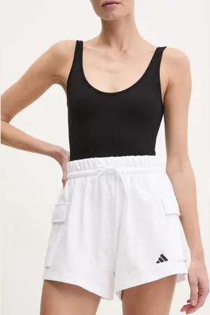 adidas Szorty Essentials damskie kolor gładkie high waist JD9945