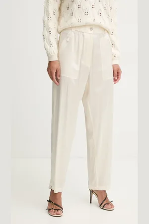 Pinko Spodnie damskie kolor szerokie high waist 104876 A2EH