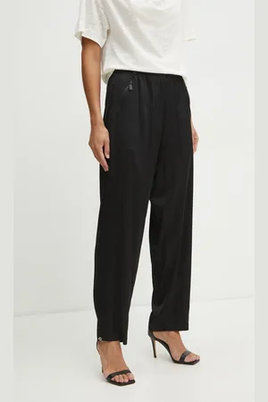 Pinko Spodnie damskie kolor szerokie high waist 104876 A2EH