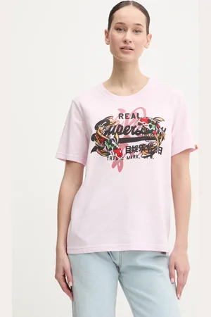 Superdry T-shirt bawełniany damski kolor W1011627A-9HQ